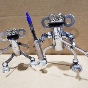 Monkeys hand made out of tools